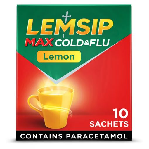 Picture of LEMSIP MAX COLD&FLU 10 SACHETS