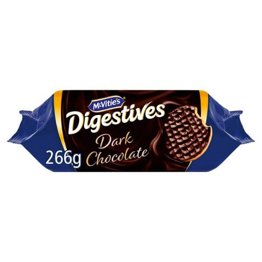 Picture of mcvities digestives dark chocolate  biscuits  266g